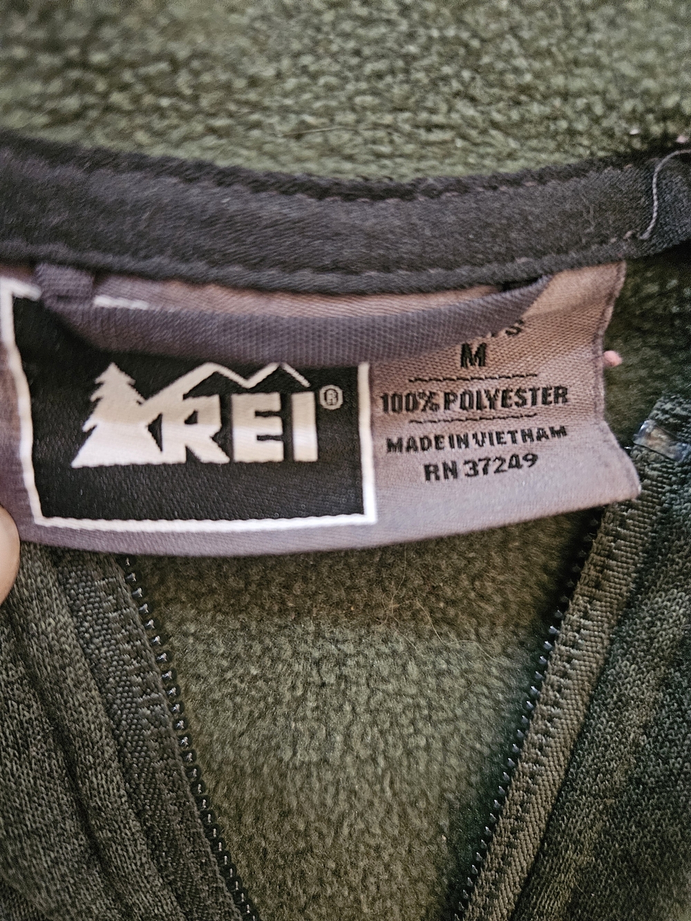 REI Co-op Hood River Hoodie Polartec Thermal Pro Full Zip Fleece Green - Fits Wo - Picture 3 of 7
